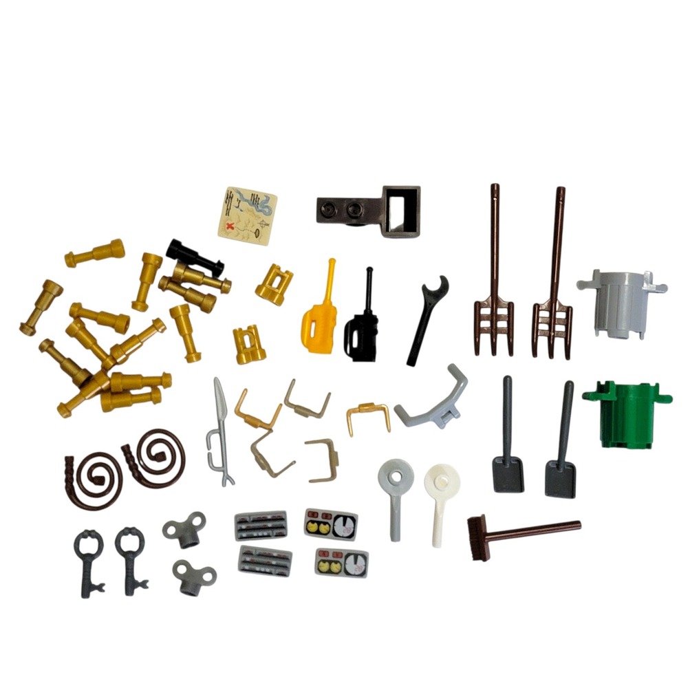 LEGO Minifigure Accessories Lot 47 Pc Telescopes Utility Tools Weapons Mixed